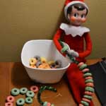 Elf on the Shelf Ideas – Fruit Loop Ornament
