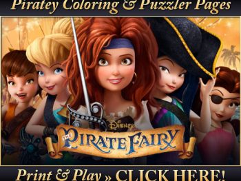 The Pirate Fairy Fun & Crocky Clips + The Pirate Fairy Coloring Pages