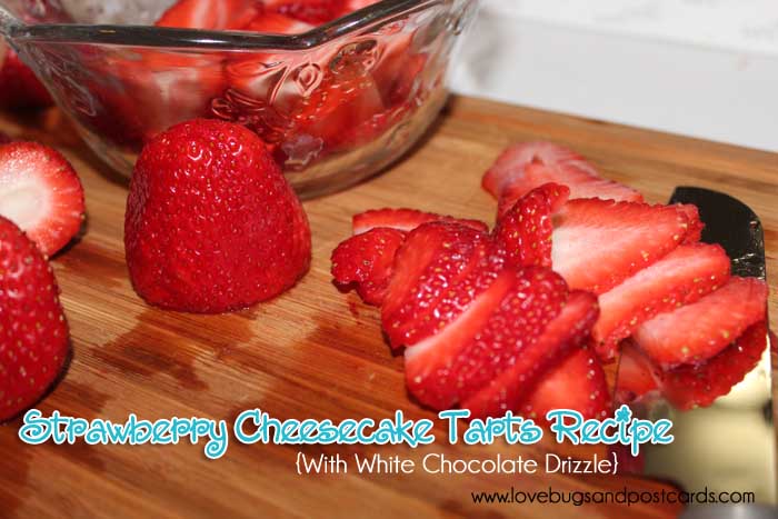 Strawberry Cheesecake Tarts Recipe with White Chocolate Drizzle