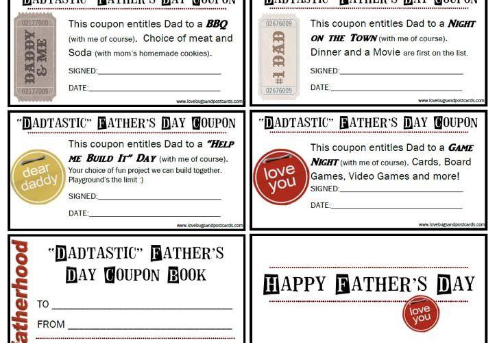 "Dadtastic" Fathers Day Coupons