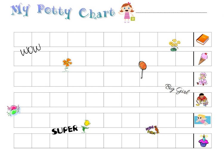 Girls Printable Potty Chart