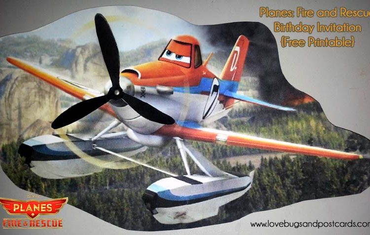 Planes: Fire and Rescue Birthday Invitation {Free Printable}