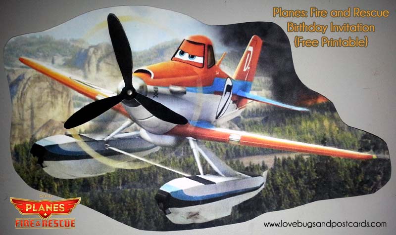 Planes: Fire and Rescue Birthday Invitation {Free Printable}