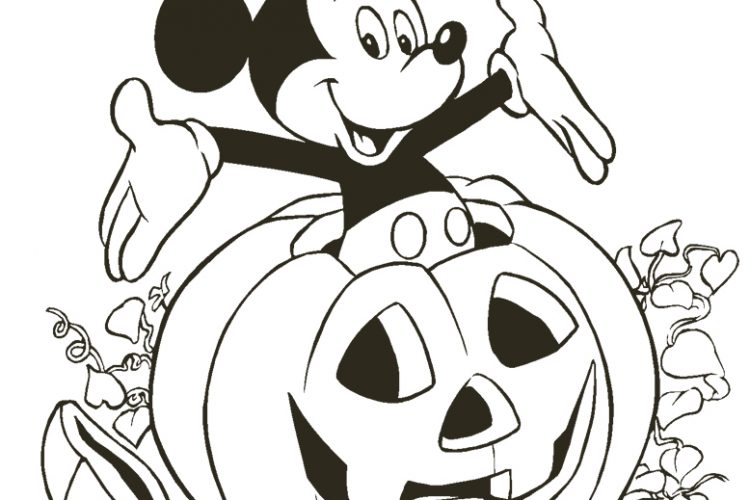 Mickey Mouse - Free Disney Halloween Coloring Pages