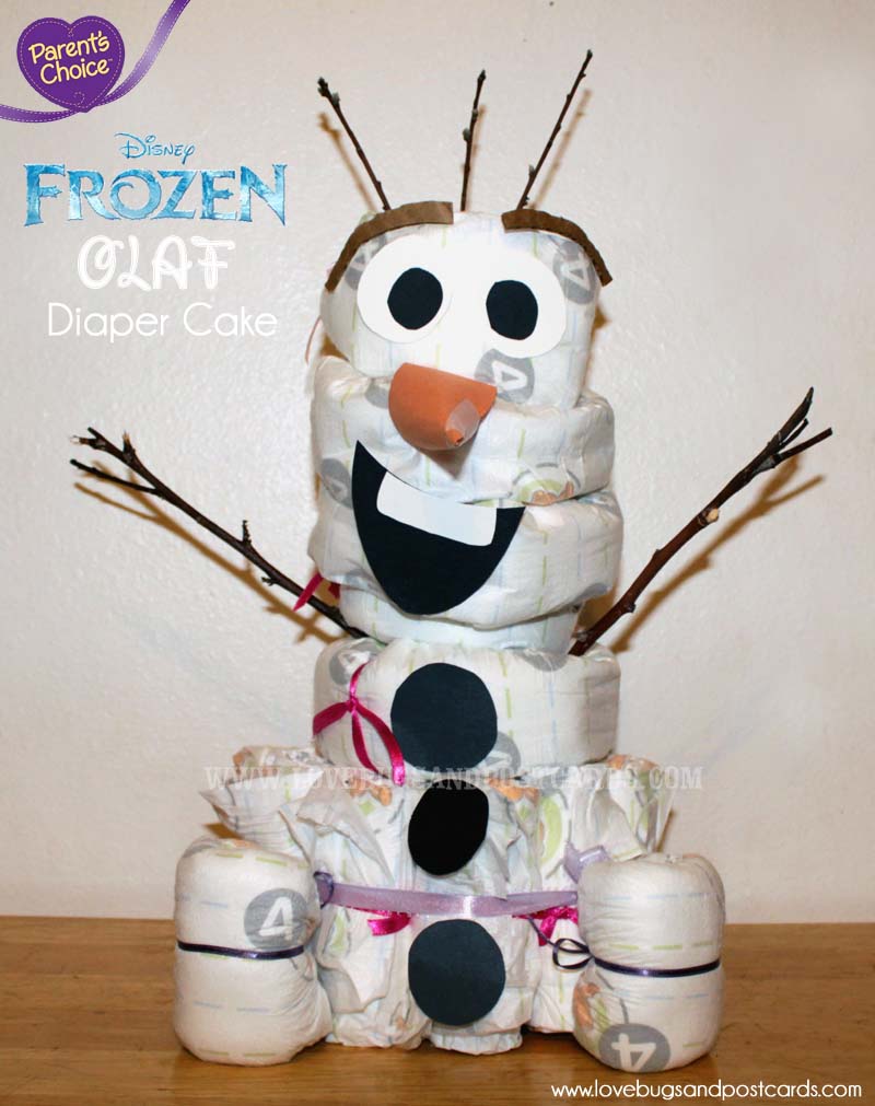 Disney Frozen Olaf Diaper Cake