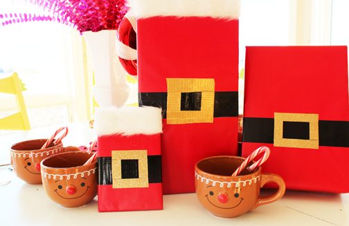 Santa Duct Tape Wrapping Paper
