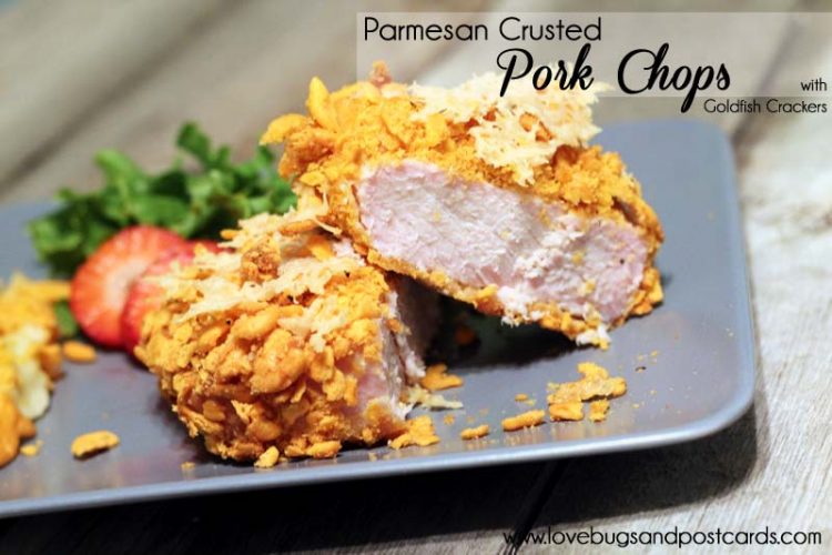 Goldfish and Parmesan Crusted Pork Chops Recipe