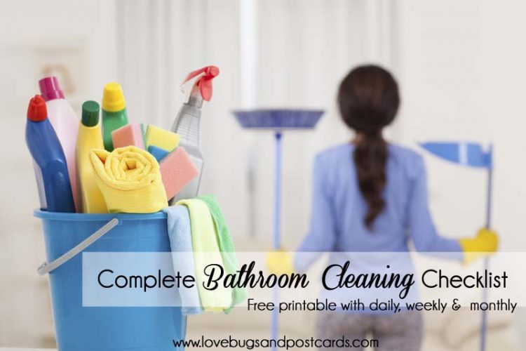 Printable Complete Bathroom Cleaning Checklist