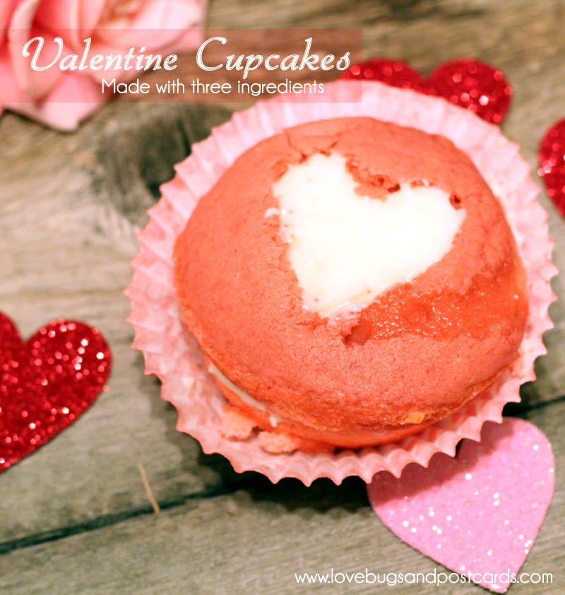 Valentine Cupcakes Recipe (2 ingredients)
