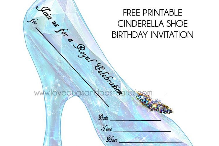Cinderella Birthday Invitation Shoe