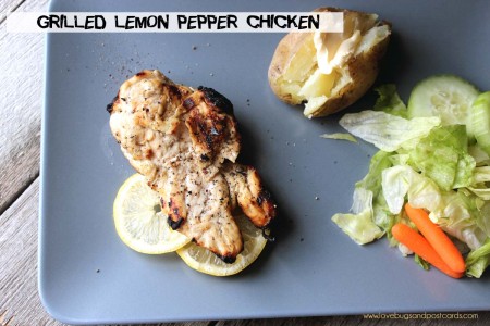 Grilled Lemon Pepper Chicken Recipe {with Marinade}