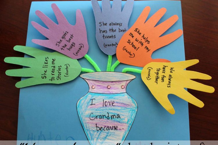 Mother's Day "I love you because..." Hand print Craft