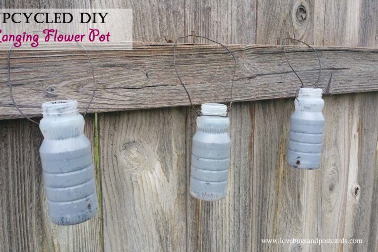 Upcycled DIY Hanging Flower Pot