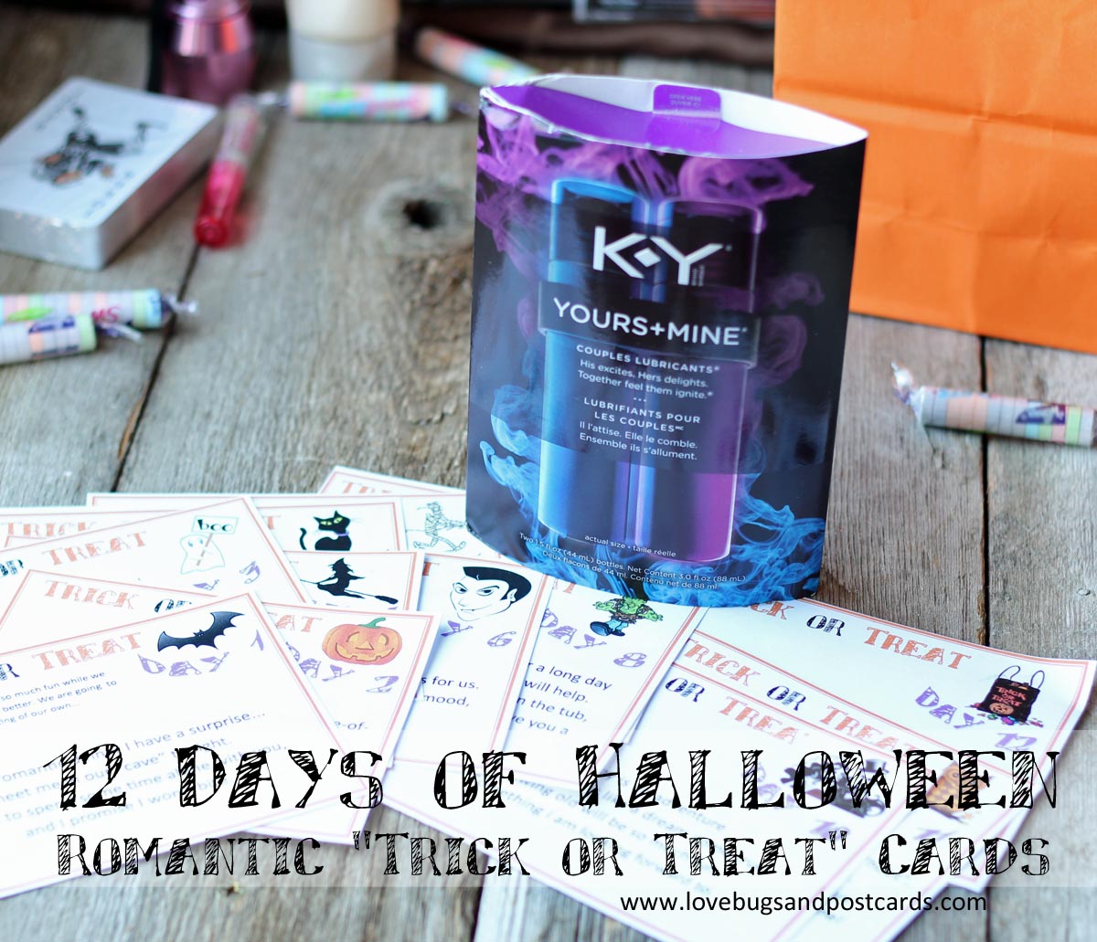 12 Days of Halloween Romantic "Trick or Treat" Cards