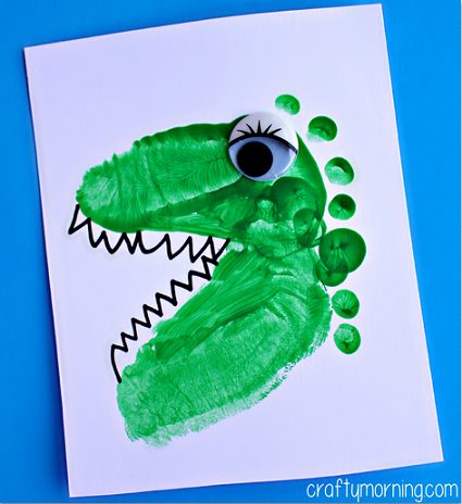 footprint-dinosaur-craft-for-kids-to-make