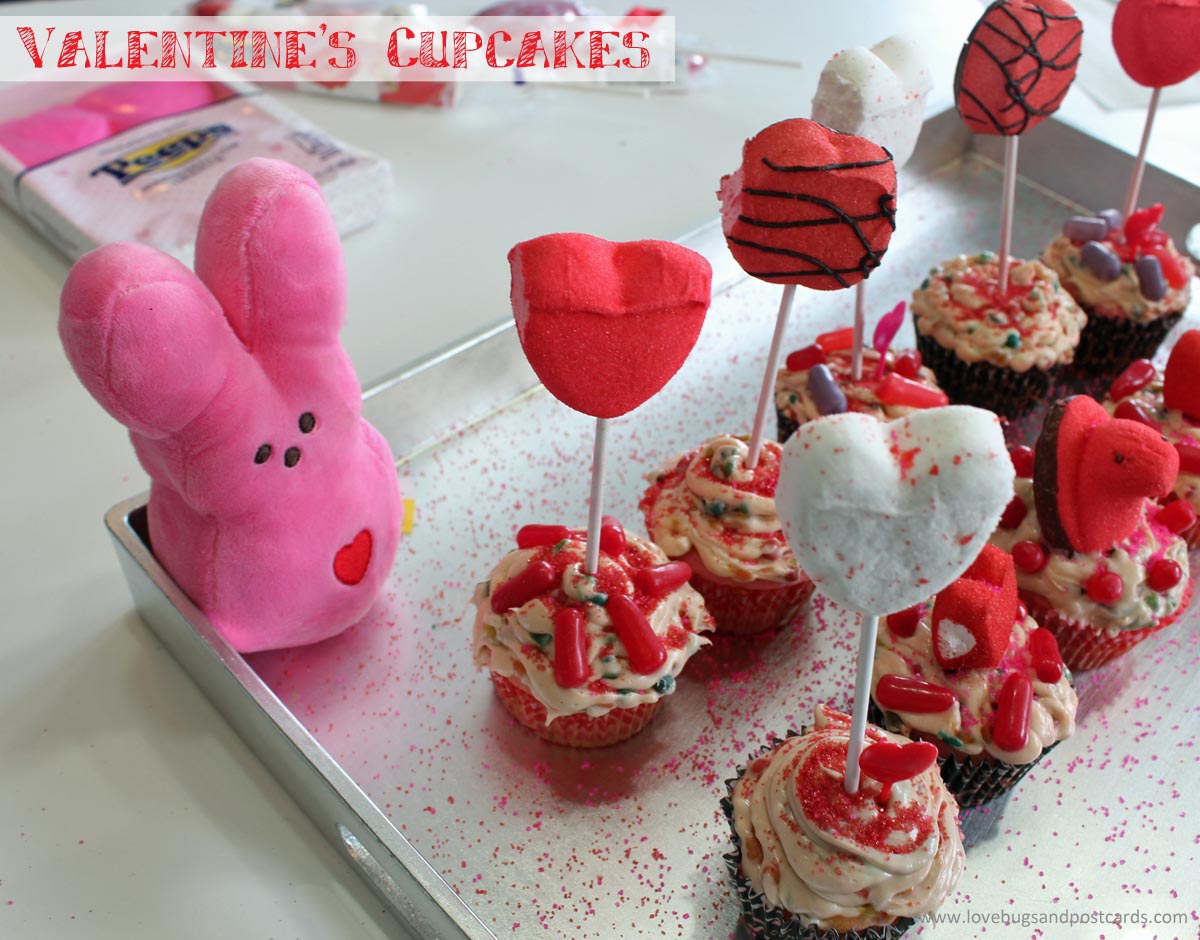 PEEPS Valentine's Cupcakes