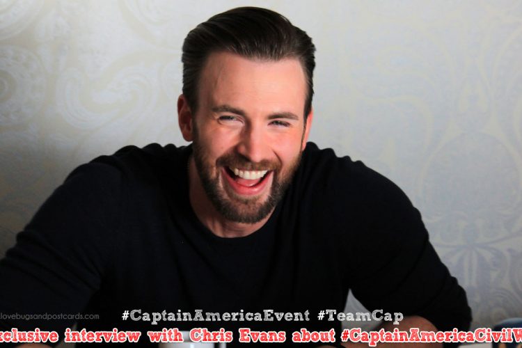 Exclusive interview with Chris Evans about #CaptainAmericaCivilWar #CaptainAmericaEvent #TeamCap