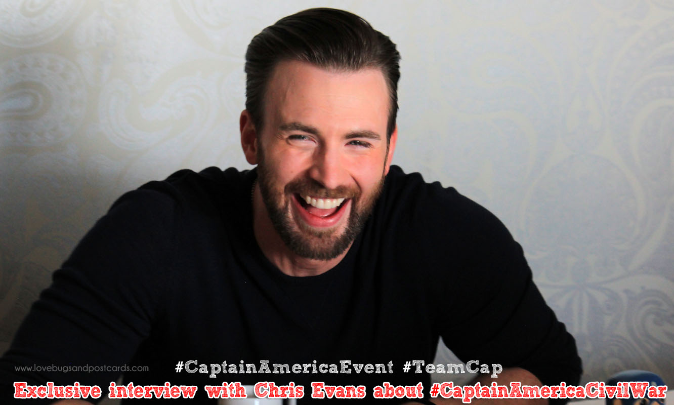 Exclusive interview with Chris Evans about #CaptainAmericaCivilWar #CaptainAmericaEvent #TeamCap