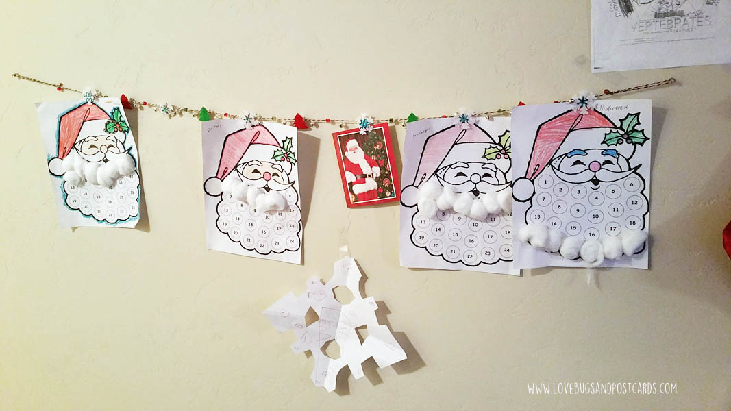 DIY Card/Picture Holder Christmas Garland