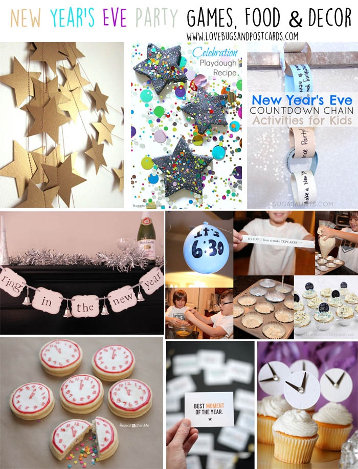 New Year's Eve Party Games, Food and Decor