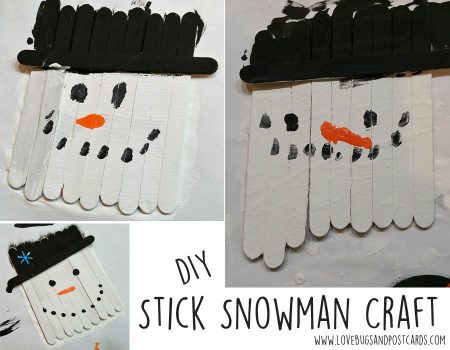 Snowman Crafts for Kids + DIY Stick Snowman Craft