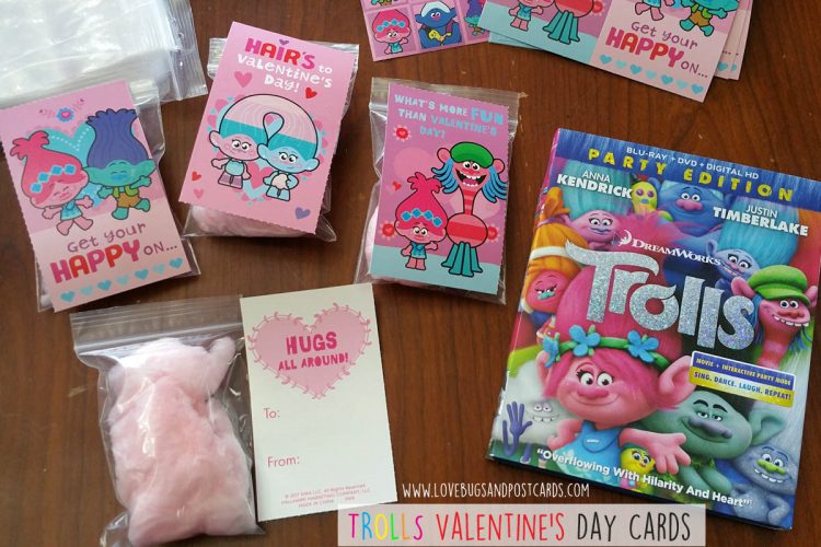 TROLLS Valentine's Day Cards