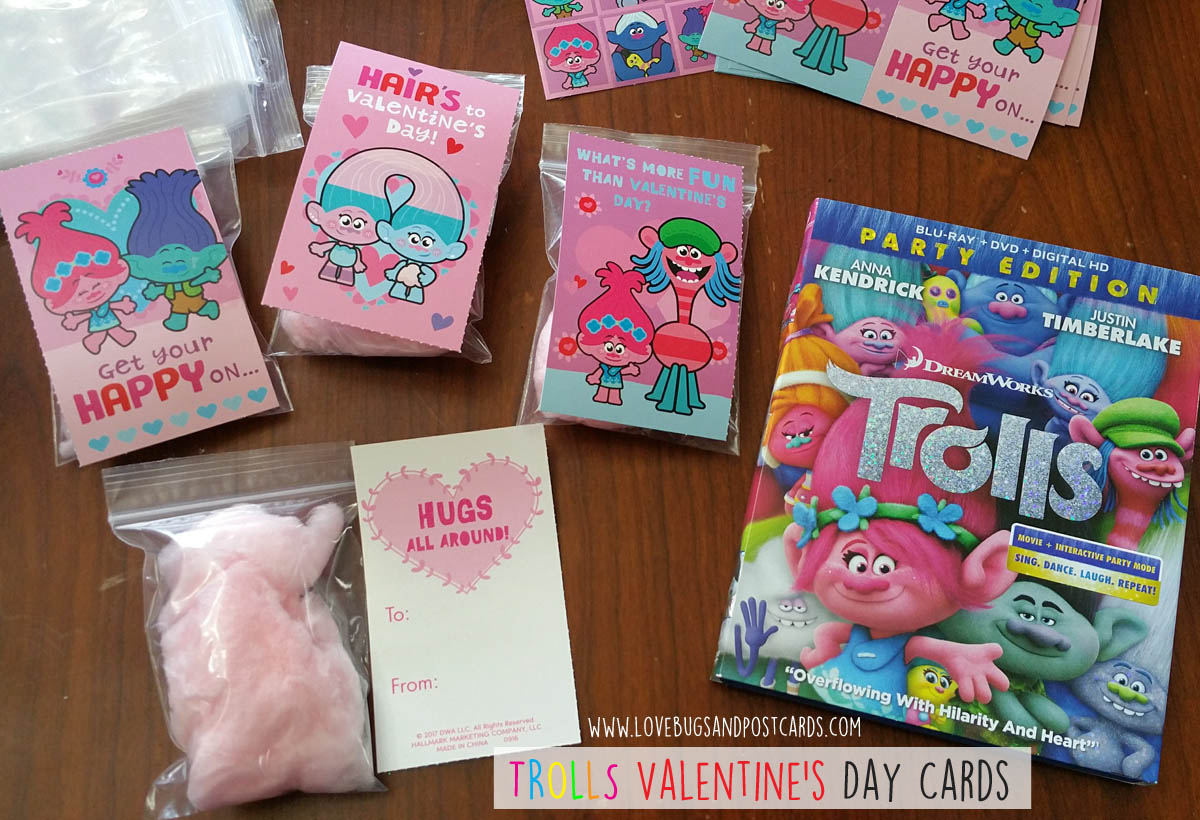 TROLLS Valentine's Day Cards