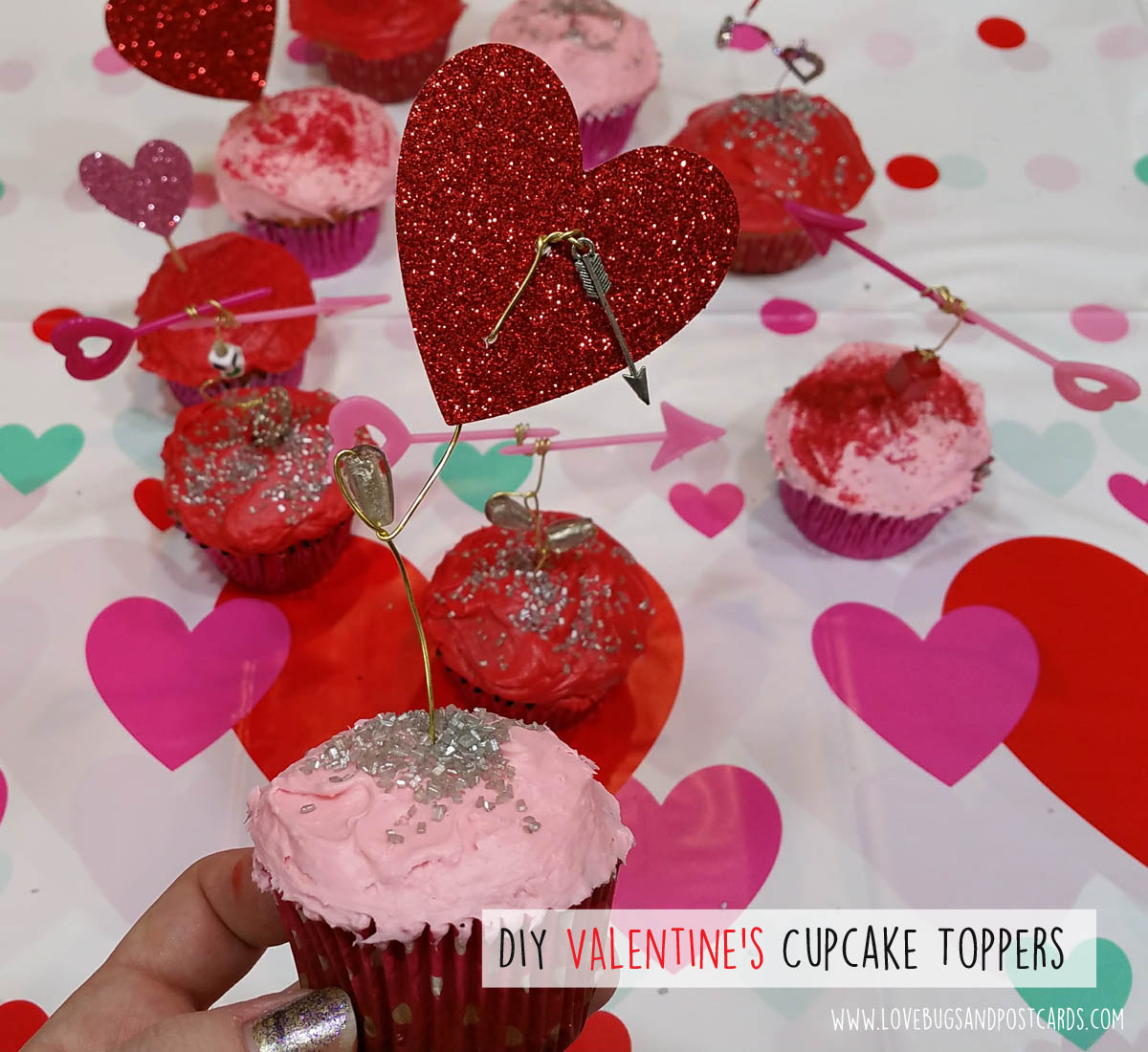 DIY Valentine's Cupcake Toppers