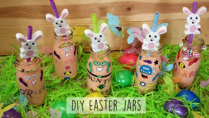 DIY Easter Jars + Pineapple Strawberry Smoothie Recipe