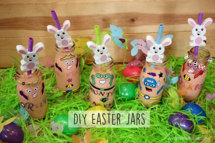DIY Easter Jars + Pineapple Strawberry Smoothie Recipe