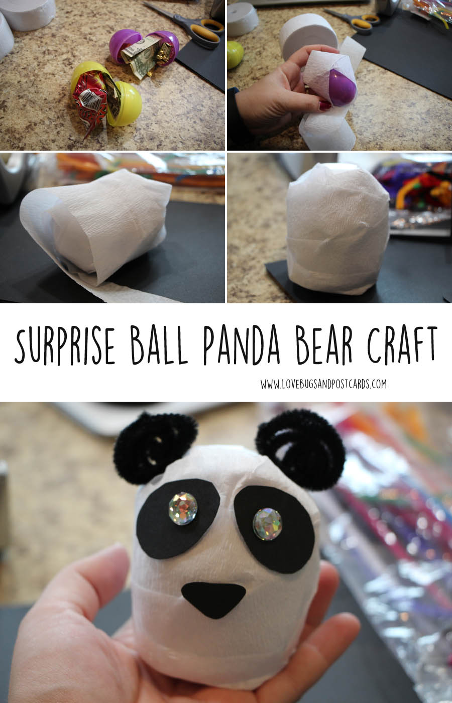 Surprise Ball Panda Bear Craft