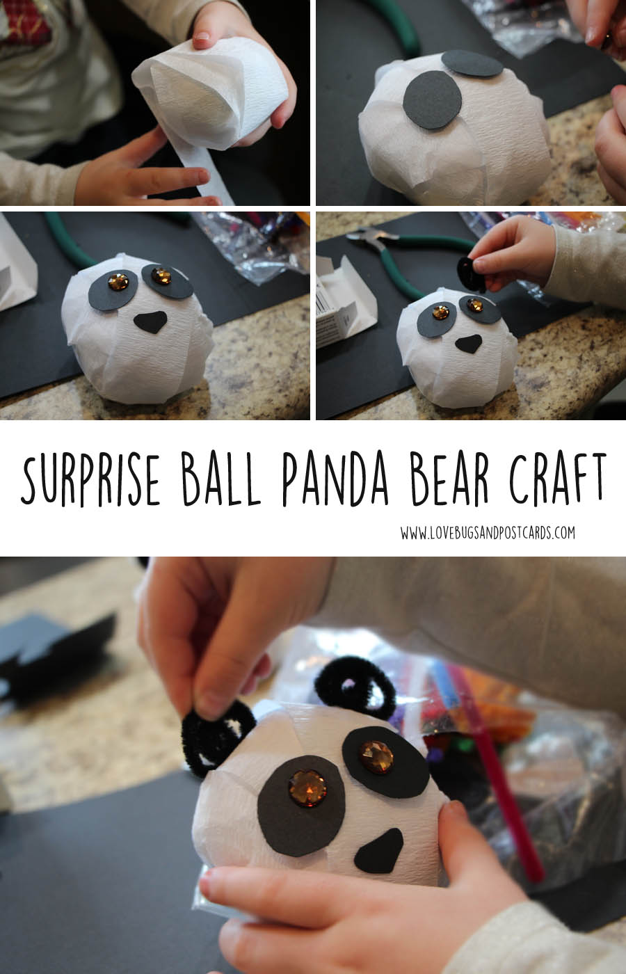 Surprise Ball Panda Bear Craft