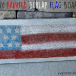DIY Painted Burlap Flag Board