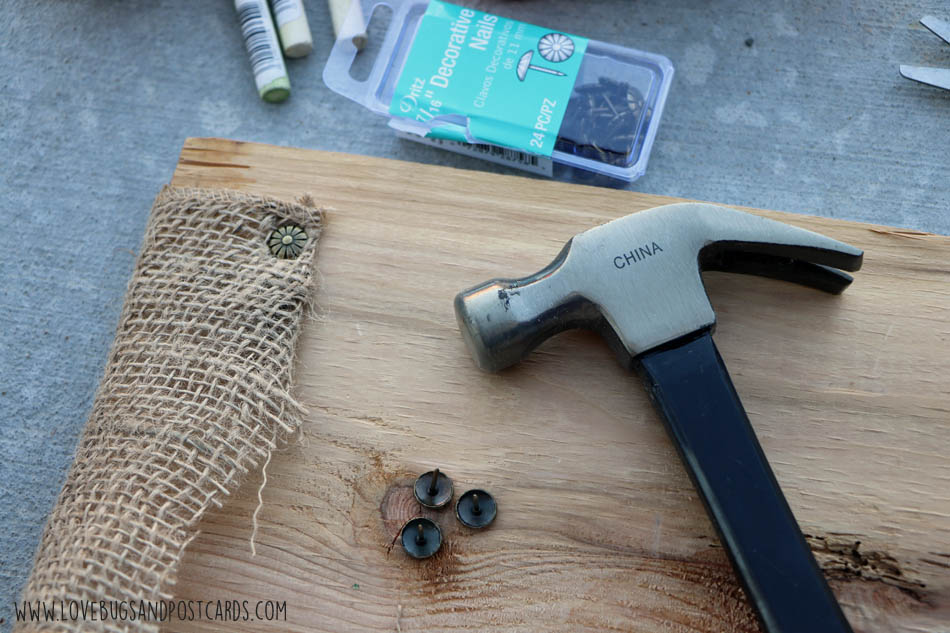 DIY Painted Burlap Flag Board