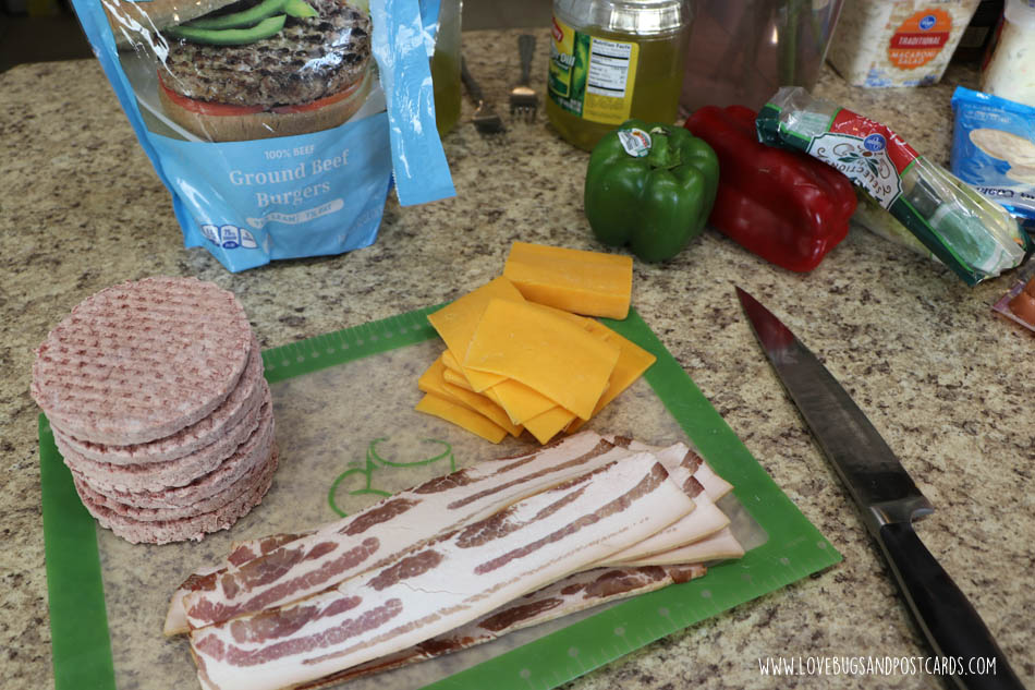 Bacon Wrapped Burgers and Flag Sugar Cookies