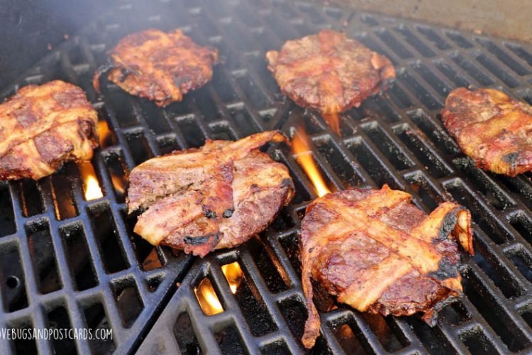 Bacon Wrapped Burgers and Flag Sugar Cookies