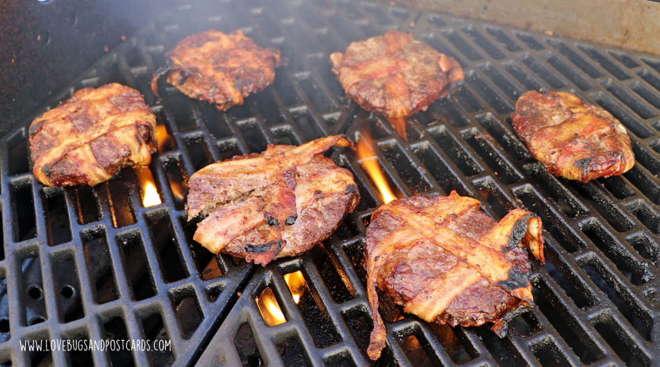 Bacon Wrapped Burgers and Flag Sugar Cookies