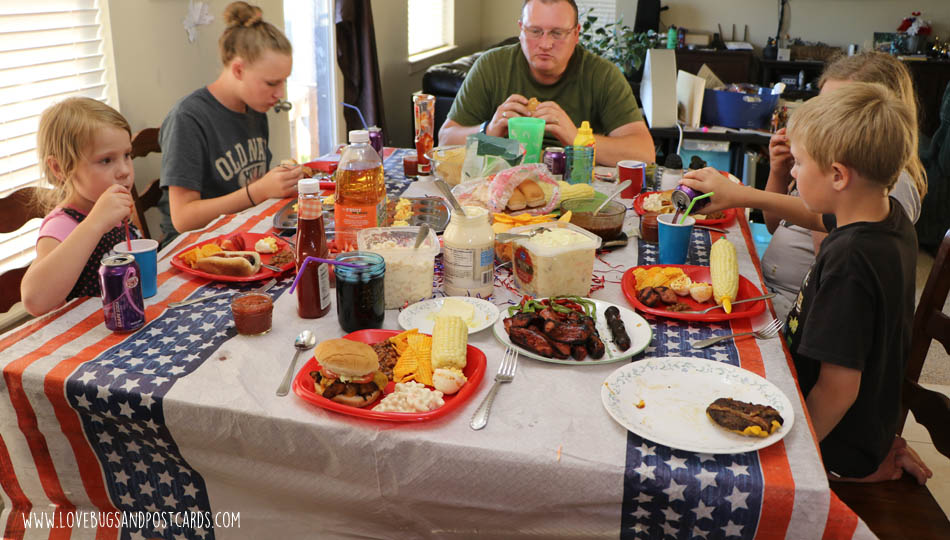 Bacon Wrapped Burgers and Flag Sugar Cookies