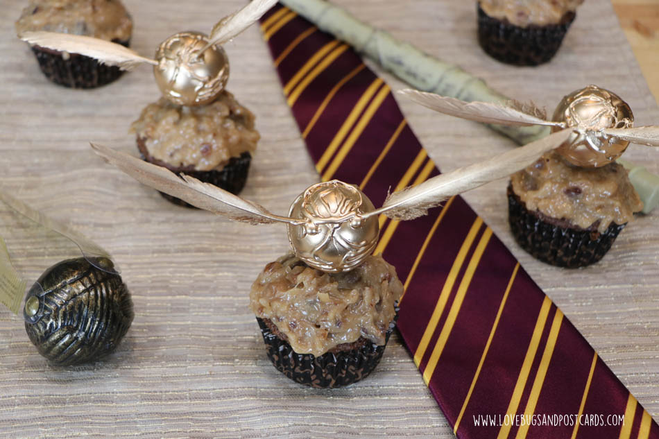Harry Potter Golden Snitch Cupcakes