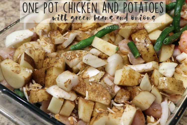 One pot chicken and potatoes with green beans