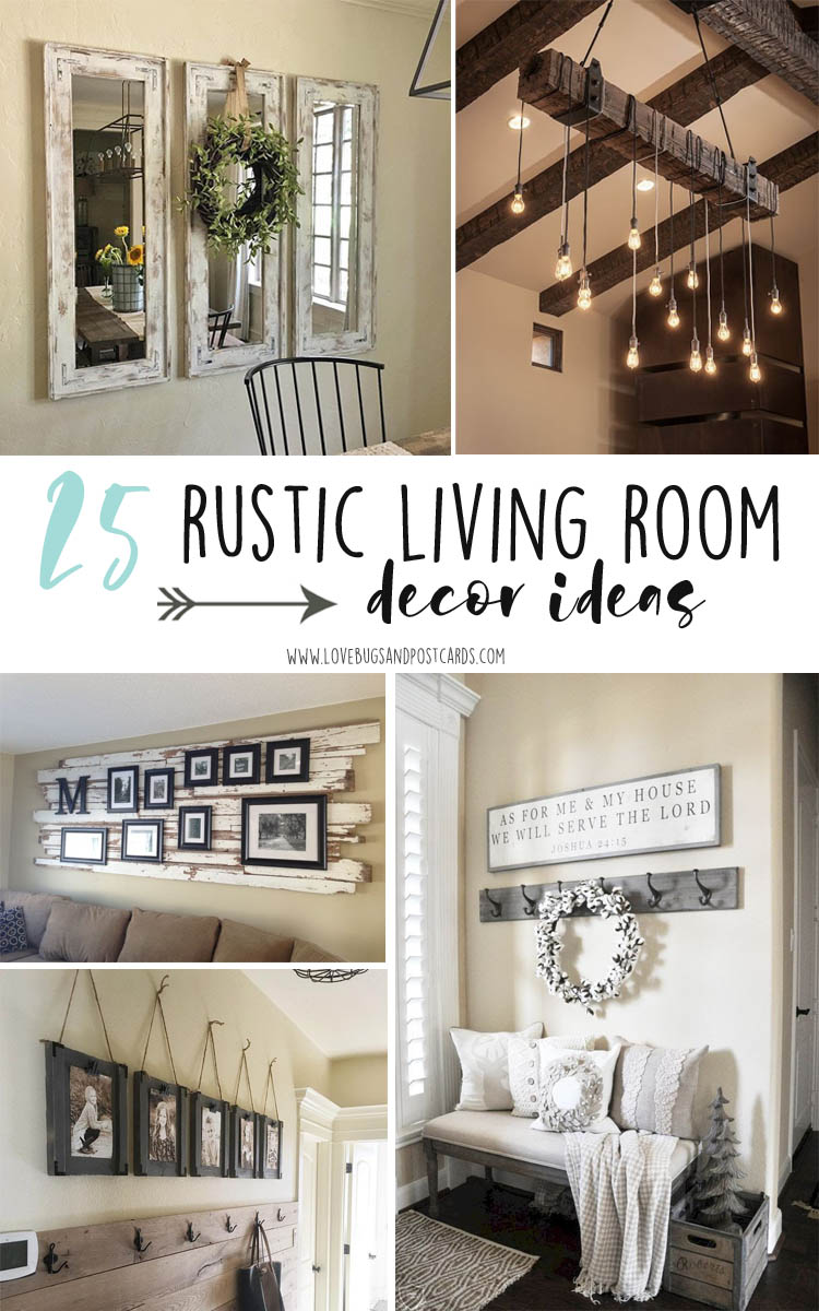 25 rustic  living  room  decor  ideas  Lovebugs and Postcards