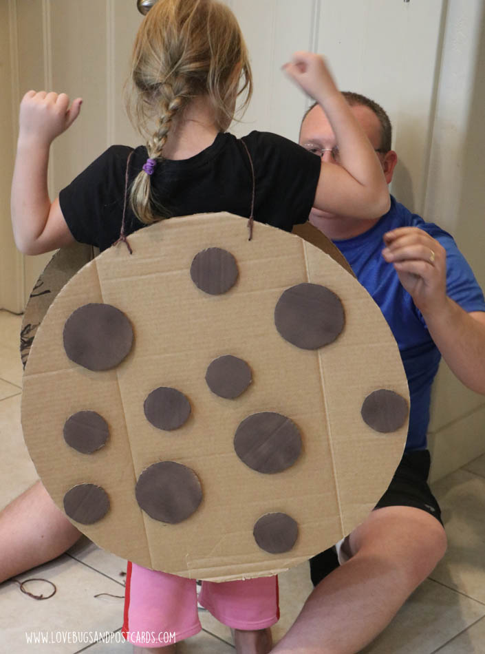 DIY Milk and Cookies costume made with boxes
