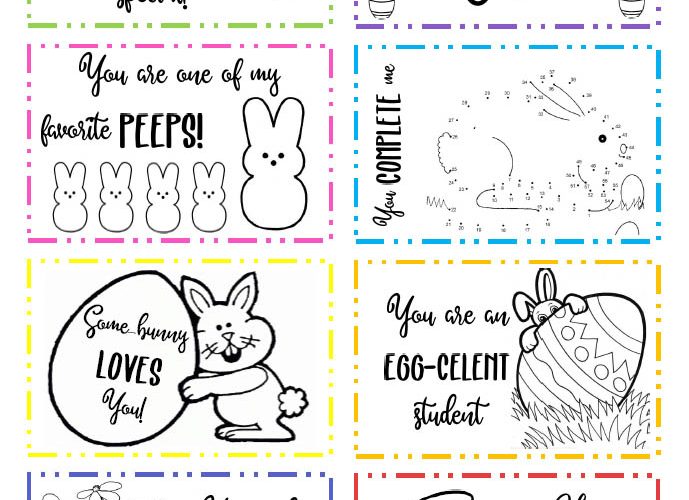 Free Printable Easter Lunchbox Notes