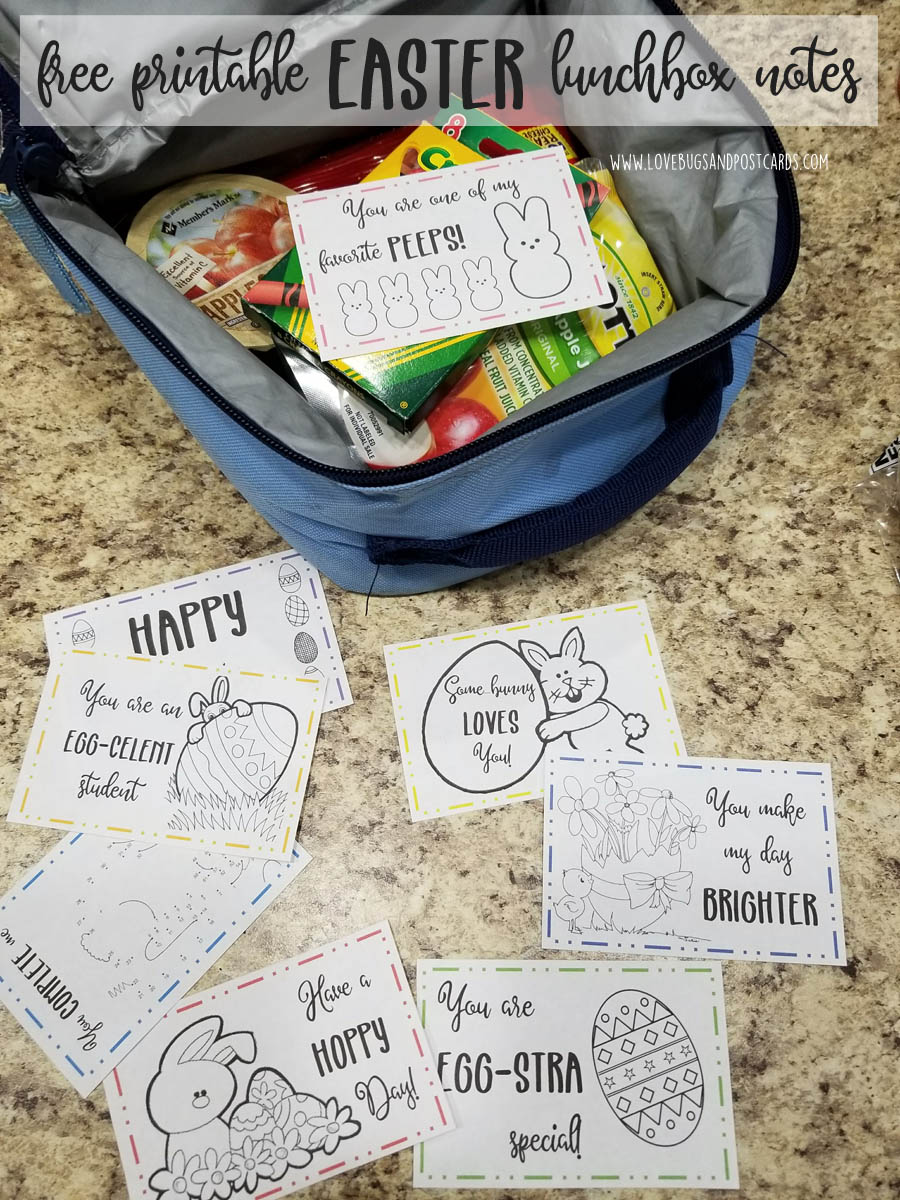Free Printable Easter Lunchbox Notes