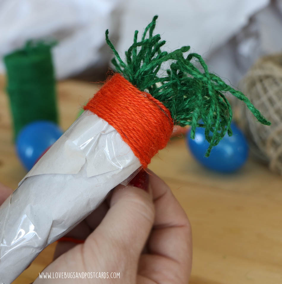 Twine Wrapped Carrot & Egg Decorations