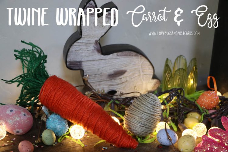 Twine Wrapped Carrot & Egg Decorations