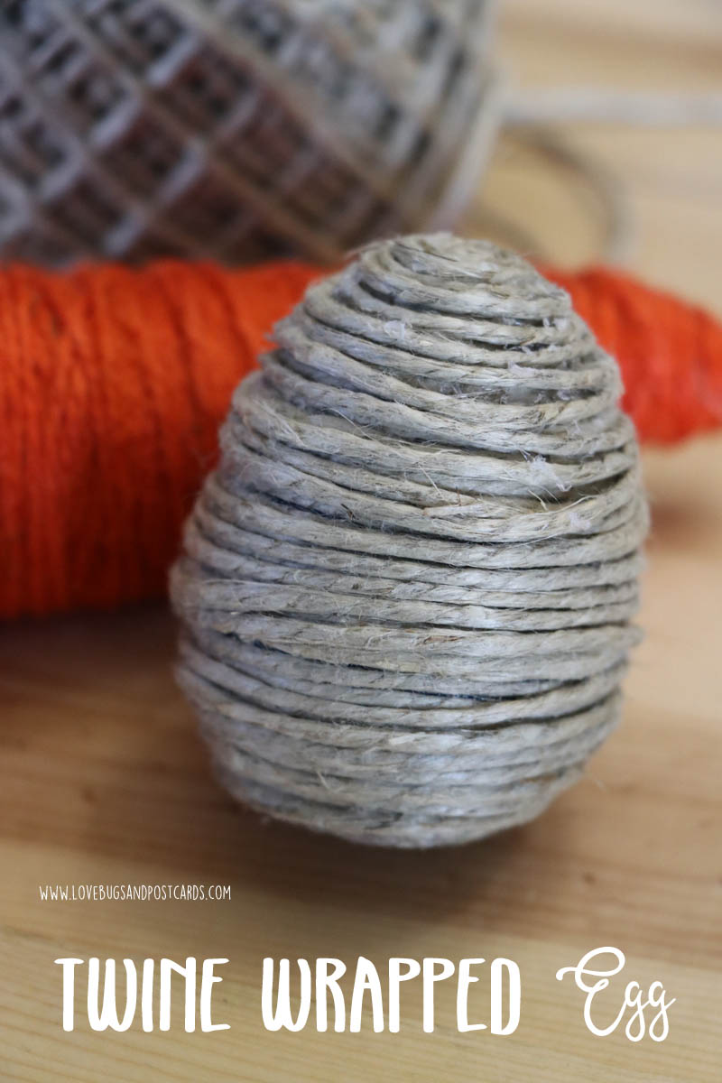 Twine Wrapped Carrot & Egg Decorations