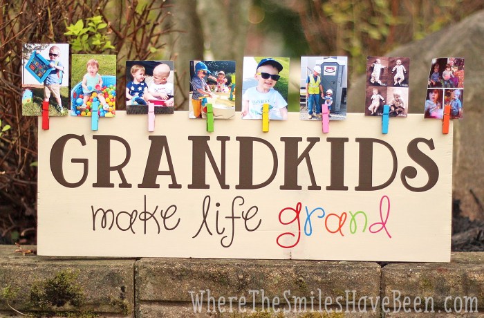 Grandkids Make Life Grand DIY Sign Gift