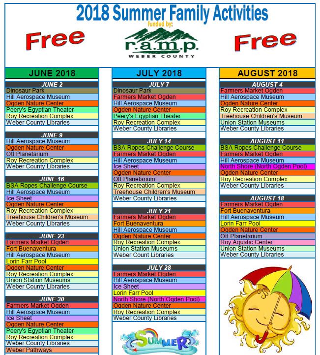 Weber County RAMP FREE Days 2018 - Lovebugs and Postcards