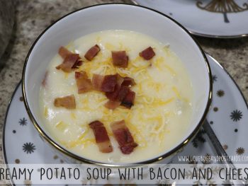 Creamy Potato Soup Recipe with Bacon and Cheese